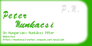 peter munkacsi business card